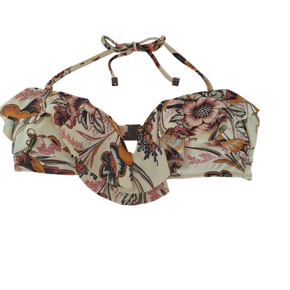Zimmermann Bikini Top Bra Sz 1 AB / sz S US Cream multicolor Swimwear